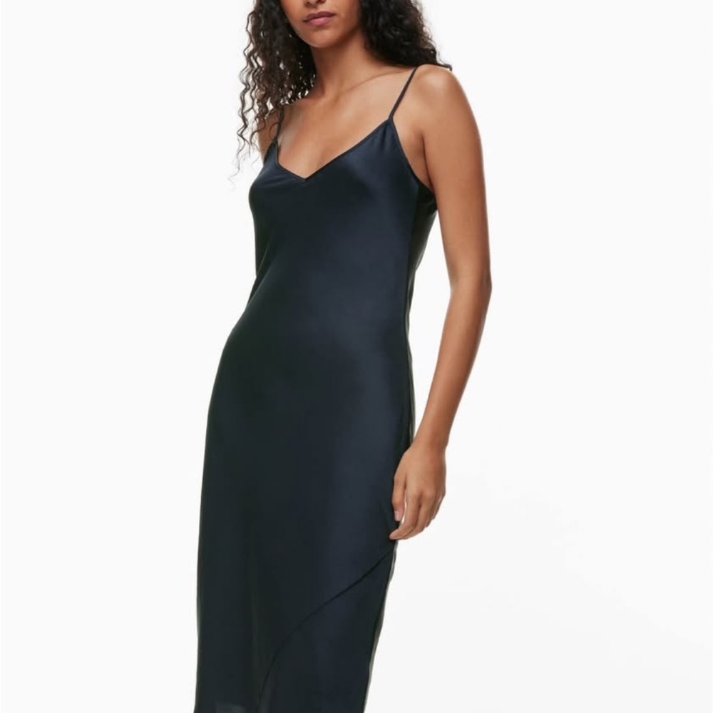 Aritzia Wilfred Slip Dress Size Small, Navy Blue
